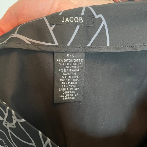 Jacob. Skirt. Black with White Floral Design. Size 5/6. Womens. - Picture 6 of 6